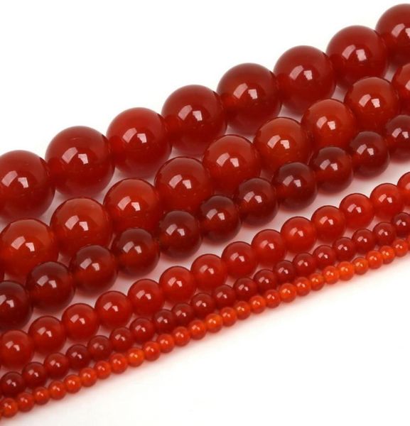 

red agate beads 468101220mm round natural stone beads red carnelian beads for jewelry making diy bracelet necklace8075488, Black