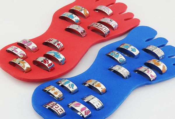 

2016 new 24pcs whole body jewelry fashion enamel glaze mens women toe rings adjustable a2206971947, Silver
