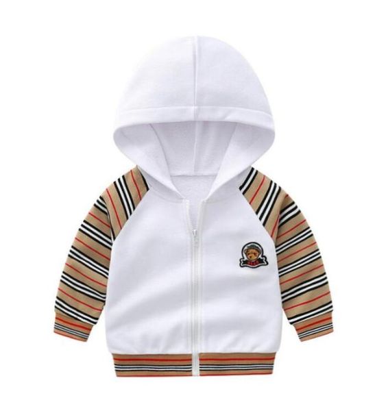 

2022 baby boys girls striped hoodies cotton kids long sleeve hooded sweaters child sweatshirts girl clothes 16 years6541204, Black