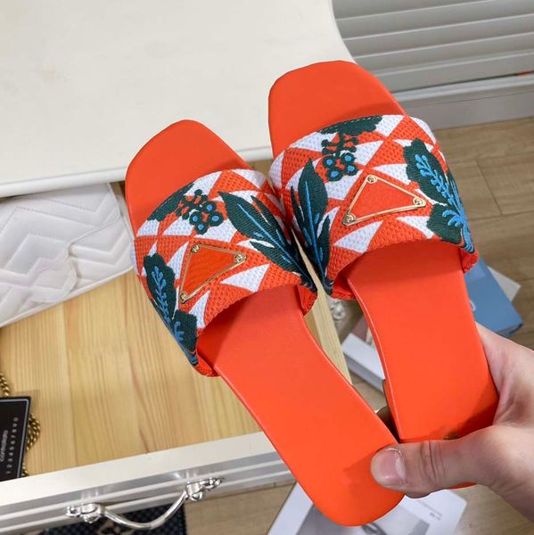 

casual shoes luxury slippers sandals fashion summer women flip flops orange genuine triangle leather outdoor loafers slide ladies beach sand, Black