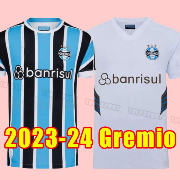 

23 24 gremio elkeson soccer jerseys d.costa guild giuliano 2023 2024 ramiro geromel luan maicon fernandinho men football shirts home away, Black;yellow