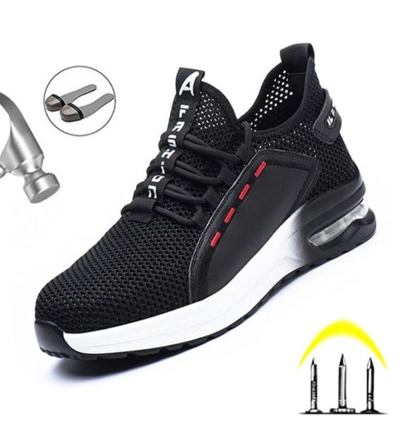 

male work safety boot breathable light safety shoes men steel toe indestructible shoes antipiercing work boots men 2010264628995, Black;brown