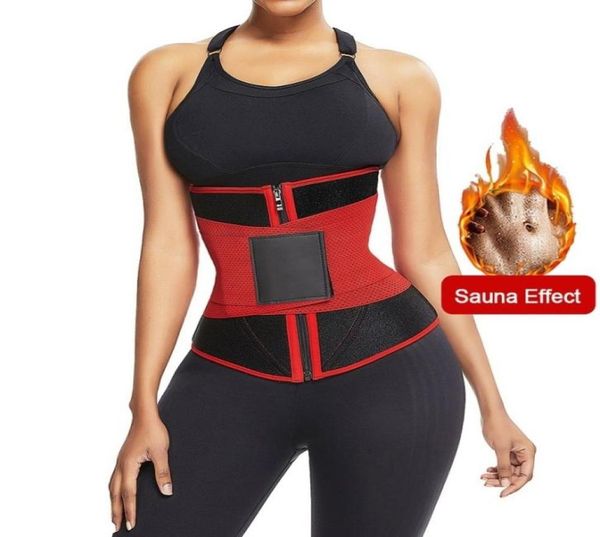 

women waist trainer corset sweat belt weight loss cincher body shaper trimmer workout fitness burning girdle gym belt shapewear 211708081