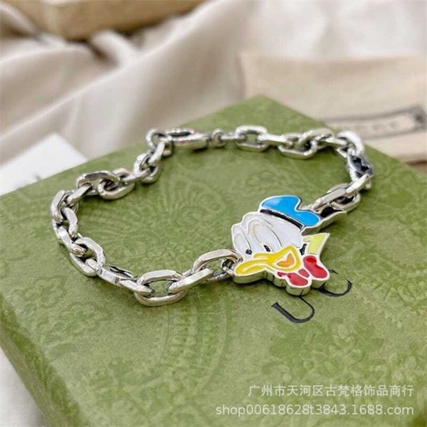 

designer jewelry bracelet necklace ring enamel cartoon 925 style glue dropping male female lovers bracelet, Black
