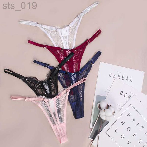 

briefs panties sp city thin lace bikini thongs transparent erotic panties adjustable strips hollowed women underwear seamless briefs j230530, Red;black