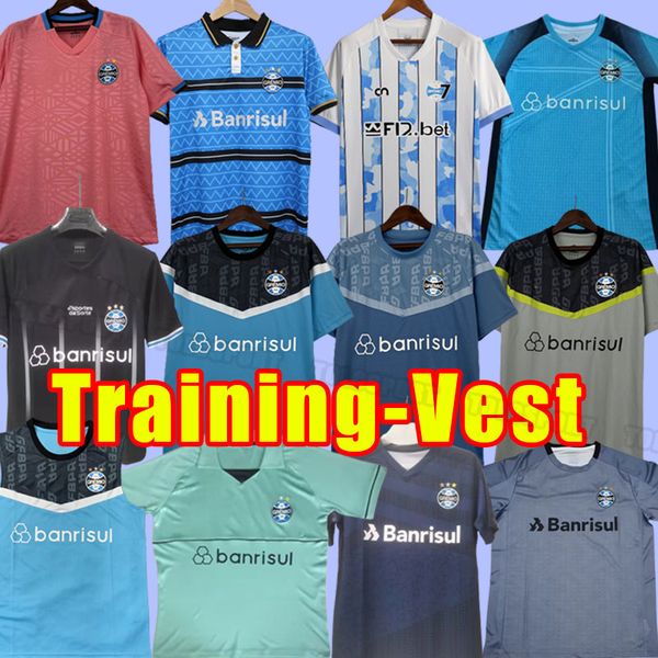 

2023 2024 gremio soccer jerseys elkeson ferreira geromel leiva campaz diego souza kannemann 23 24 footballshirts training vest goalkeeper, Black;yellow