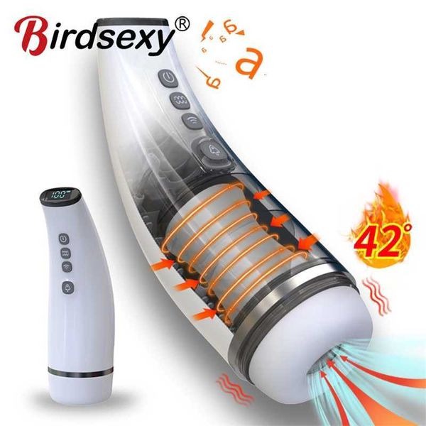 

toy massager male masturbator automatic blowjob cup powerful sucking vaginal mouth intelligent heated toys for men