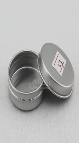 

100pcs 15g aluminum cosmetic jar container with slip lid 15ml small round lip balm meta tin cosmetic package jar7959638