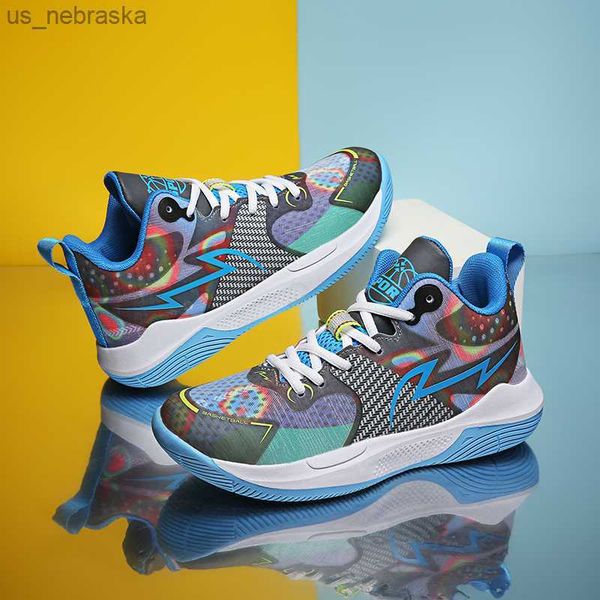 

athletic outdoor boys sport kids sneakers children basketball shoes nonslip chaussure enfant running fashion girls outdoor l230518, Black