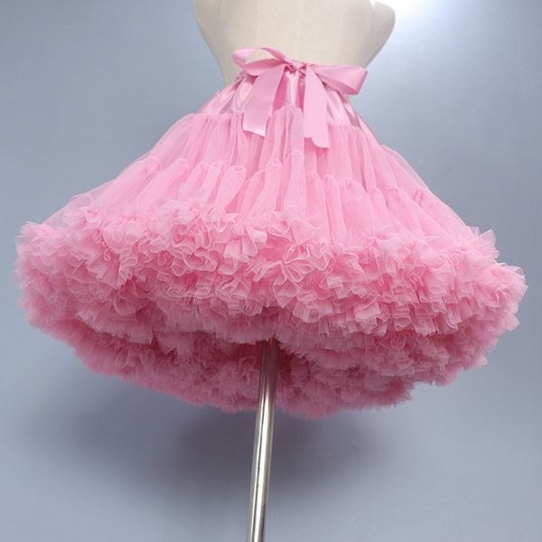 

cotton candy rose pink colored soft yarn skirt support lolita cloud puffy skirt half skirt sweet and cute style skirt lining qcs-0006-f, White