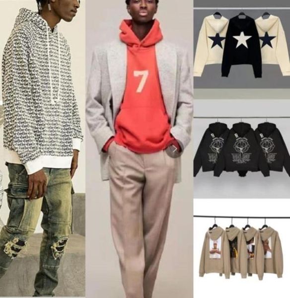 

pocket street frarr off godd men039s sweatshirt hoodie 100 cotton 3d print rubber logo hip hop loose f86017137290679, Blue;black