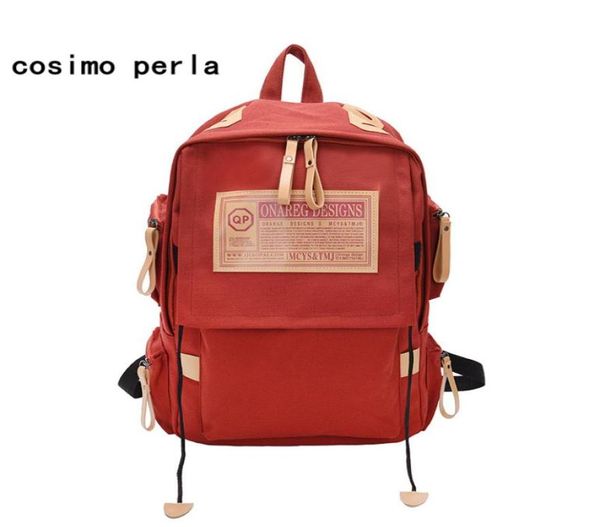 

retro england style canvas backpack for teenagers fashion street preppy rucksack large high school college student bookbag 3778046