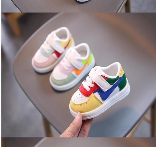 

spring new baby toddler sneakers shoes children sports for boy girl leather flats kids fashion nonslip casual infant soft2881477, Black;red