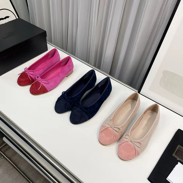 

2023 luxury designer round head sandals womens fashion 100% leather shallow mouth matching color bow sandal lady thick heels non-slip breath, Black