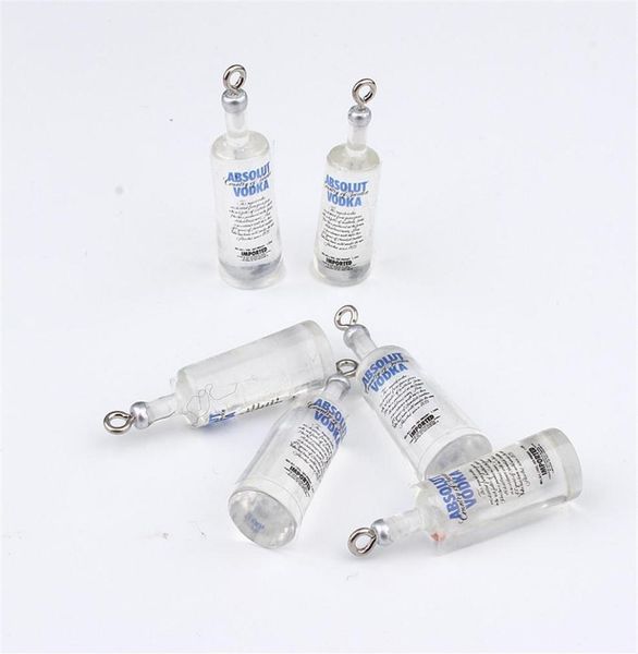 

10pcs 30x10mm water bottle charms resin earring findings 3d key chain necklace pendant diy decoration jewelry make22895346560, Bronze;silver