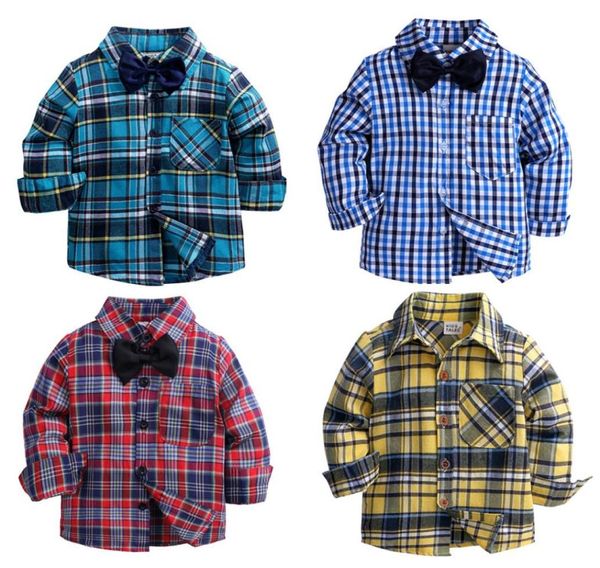 

toddler kid baby boy clothes tshirts long sleeve plaid cotton shirt blouse streetwear outfits 27t blouse casual9244150, Blue