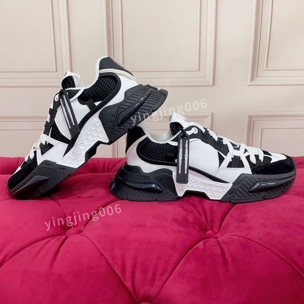

new designer sneaker casual shoes leather sneakers embroidered stripes white shoes flat platform walking sports trainers, Black