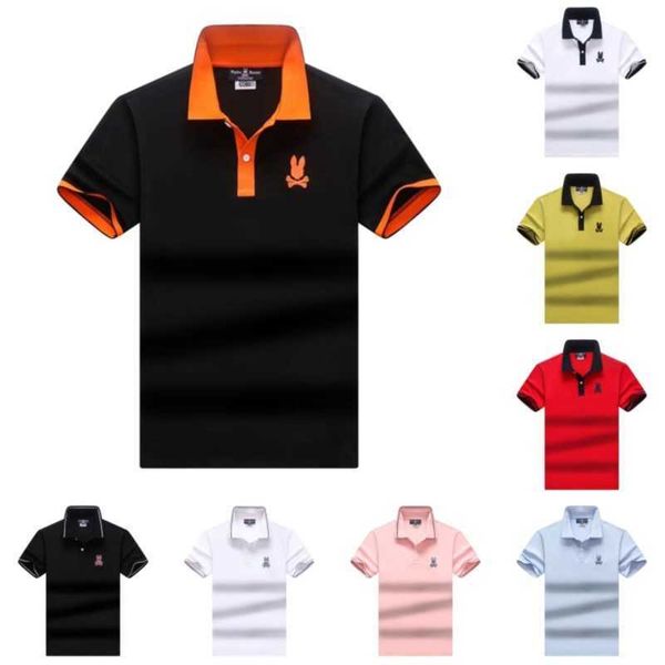 

psycho bunny polo designer mens tshirt luxury brand shirt high street embroidery catoon skull rabbit clothing sports quick drying t casual b, White;black