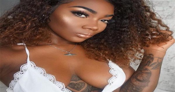 

ombre blonde human hair full lace wig peruvain virgin hair 180 density front lace wig with baby hair two tone honey blonde wigs3703255929, Black;brown