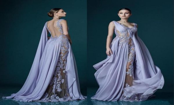 

deep vneck lavender evening dresses with wrap appliques sheer backless stunning chiffon celebrity gowns long prom dress12125285861873, Black;red
