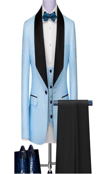 

groom tuxedos shawl lapel men suits navy blue groomsmen weddingpromdinner man blazer jacketpantsvesttie 8078178, Black;gray
