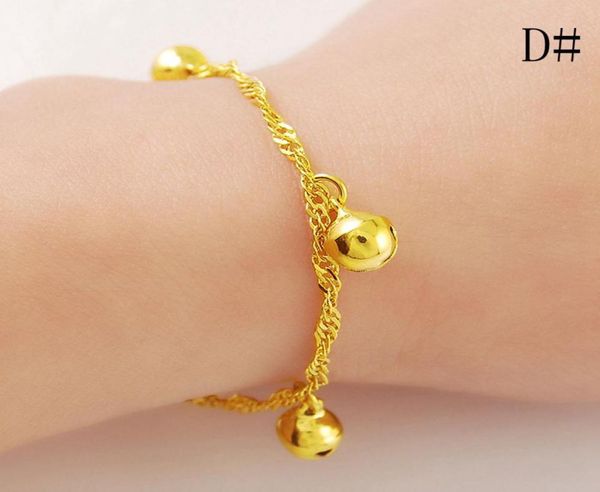 

heart design women bracelet wrist chain 18k yellow gold filled classic jewelry gift1360032, Black