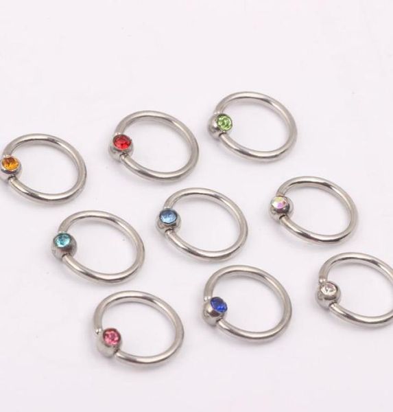 

nose hoop ring n21 mix 10 colors 100pcslot body jewelry steel nose jewelry3237548, Silver