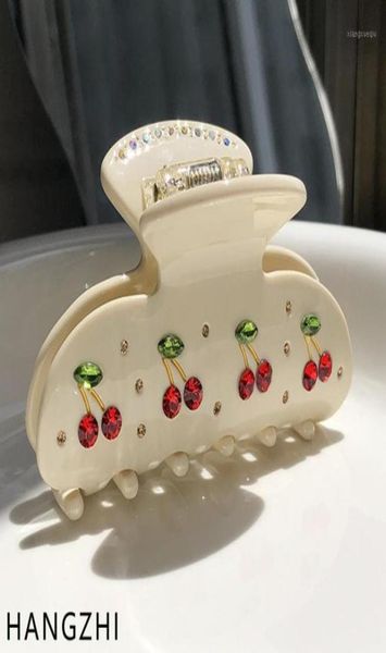 

hair clips barrettes ines cherry rhinestone vintage romantic claw clip headwear resin hairpin for women girls party fashion jewe8282682, Golden;silver