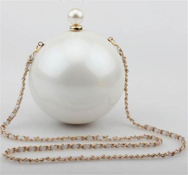 

whole2016 fashion pearl party globe evening bag day clutch ladies mini handbag chain cross body shoulder bag purse bolso4421894