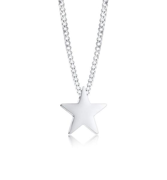 

pendant necklaces 2021 titanium steel multilayer twopiece rectangular bar fivepointed star simple necklace suitable for women a2301793, Silver