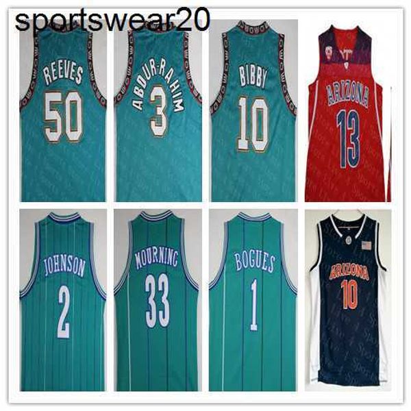 

ncaa michael mike bibby basketball jersey bryant reeves abdur rahim muggsy bogues larry johnson alonzo mourning pistol pete maravich ayton, Black;red