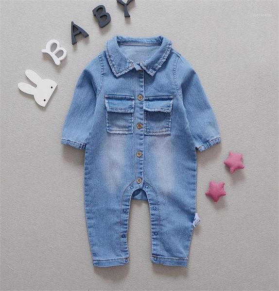 

baby romper soft denim fashion rainbow and giraffe styles infant clothes newborn jumpsuit babies boy girls costume cowboy jeans19564776, Blue