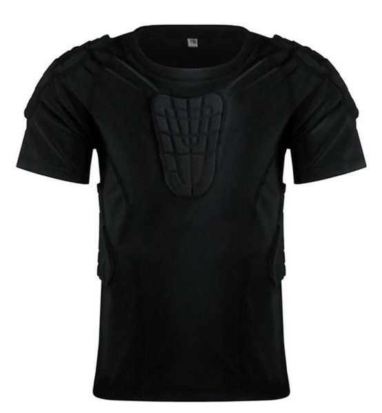 

mounchain sports protective tshirt shoulder back protect rib chest protector suit for yourth boys sports activities3371539, Black;blue
