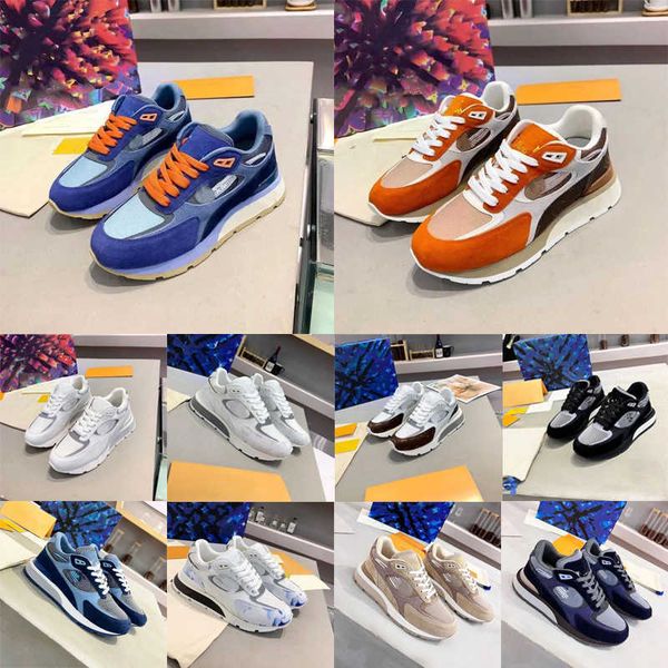 

run away sneakers designer shoes luxury leather canvas lace-up sneaker mens women shoes casual trainer, Black