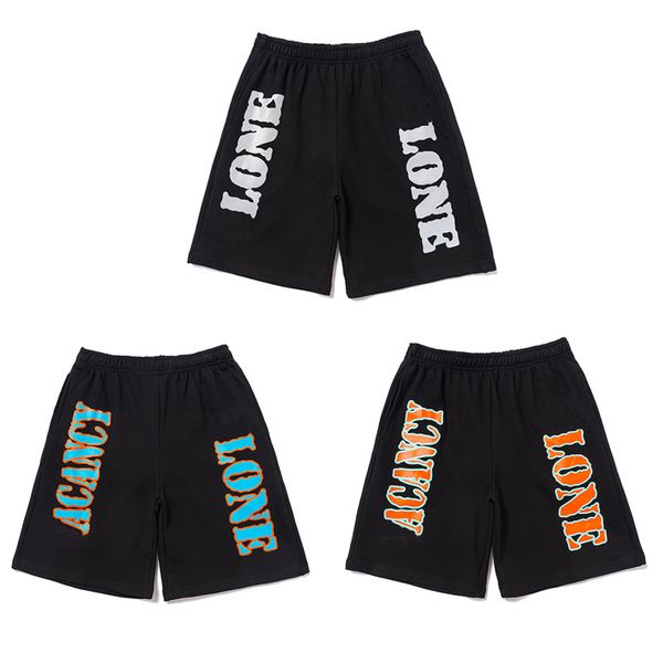 

mens shorts solid color track pant casual couples joggers pants high street shorts for man reflective short womens hip hop streetwear, White;black