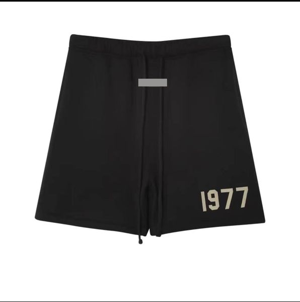 

new essentail shorts designer american brand reflective shorts men's quarters high street loose luxury summer shorts size s-xl, White;black