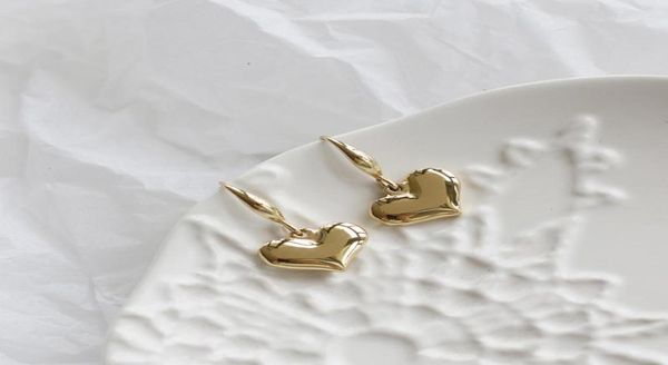 

dangle chandelier amaiyllis 14k gold simple heart earrings stud glossy peach hook for women jewelry gift1039580, Silver