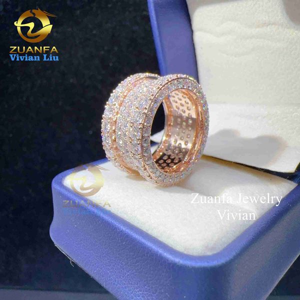 

luxury gemstone rings 925 sterling silver fashion jewelry vvs moissanite mens ring