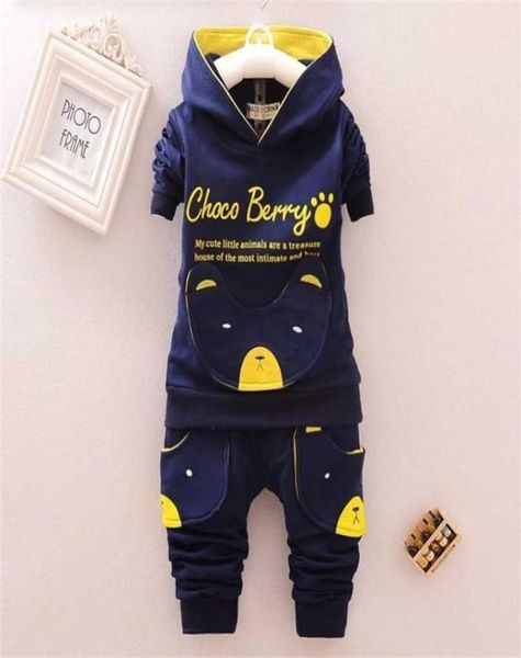 

fashion children boys girl cartoon suits baby cotton hoodies pants 2pcs sets spring autumn clothes toddler tracksuits 2110235433300, White