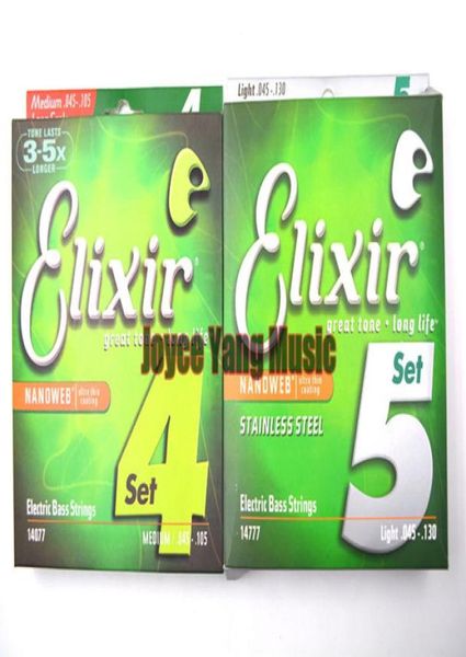 

elix nanoweb 1407714777 electric bass strings 45 strings ultra thin coating steel stings 0451050451305987855