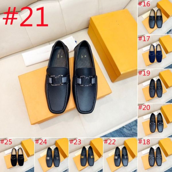 

27model spring breathable suede leather designer loafers men flat men's shoes luxurious classic driving shoes fashion casual summer moc, Black