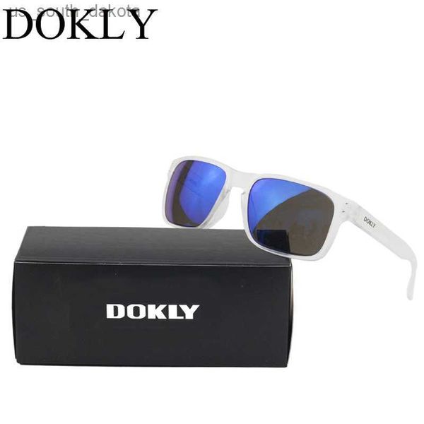 

dokly new fashion classic brand designer sunglass men's ken block sunglasses women men uv400 sun glasses l230523, White;black