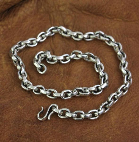 

linsion 925 sterling silver fish hook clasp mens chain biker punk necklace ta1416557355