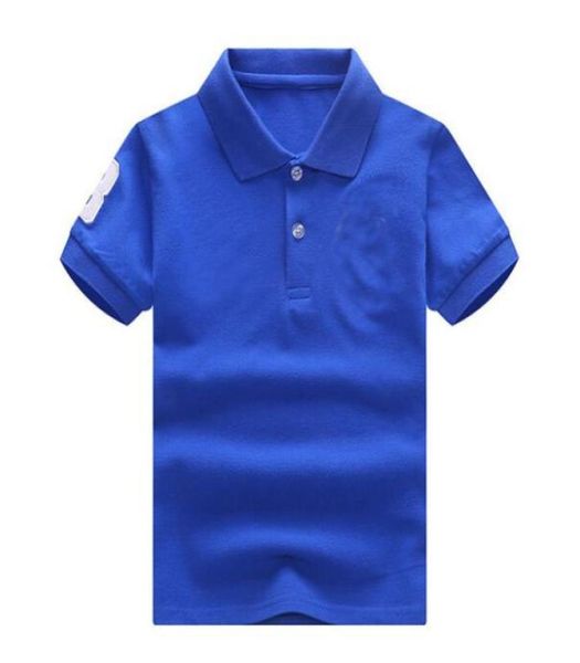 

kids boys polo shirts solid colors toddler boy lapel short sleeve girls lersure clothes baby cotton tshirtsfor216t3187610, Blue