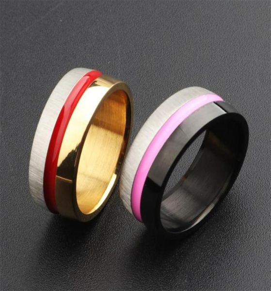 

wedding rings 8mm titanium steel ring band two tone epoxy engagement for men business party finger fashion jewelry gifts9264984, Slivery;golden