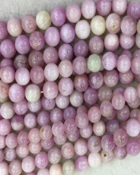 

whole natural genuine purple pink kunzite round loose beads 416mm diy jewelry necklaces or bracelets 16quot 040926284705, Black