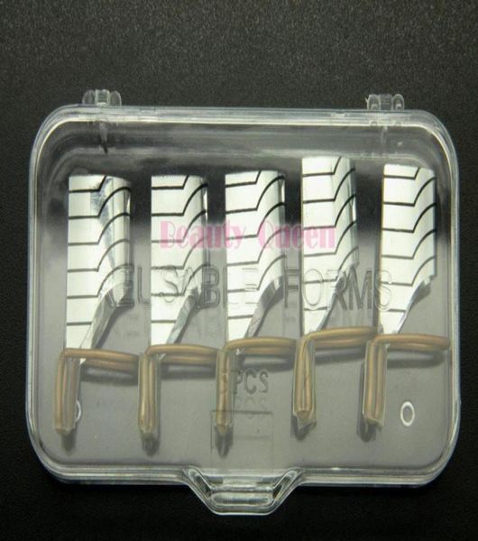 

5pcs reusable nail art forms packing in box for uv gel acrylic french 7108164, Black