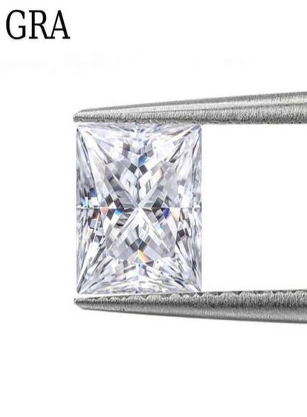 

real precious stone moissanite gemstones princess cut 1ct5ct lab grown diamonds test positive certified loose gems for jewelry9504753, Black
