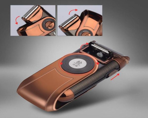 

men039s shaving machine 3d floating rechargeable razor single blade reciprocating shaver with sideburns trimmer electric shaver4951478