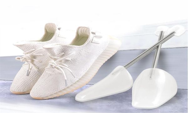 

plastic adjustable sports shoes tree keepers white two sizes high heels stretcher men and woman shoe support6880366, White;pink